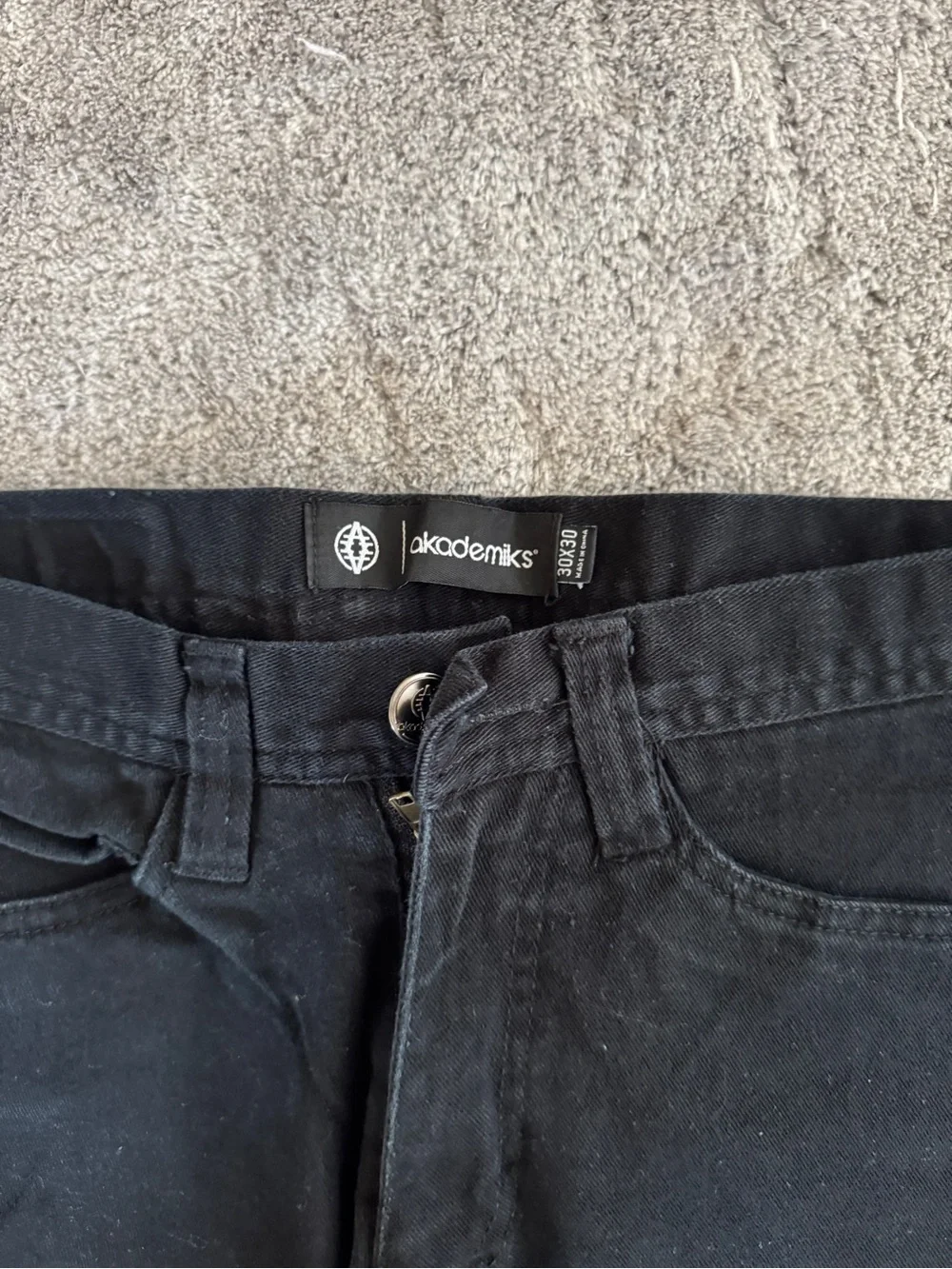 Akademiks Black Cotton Blend Jeans